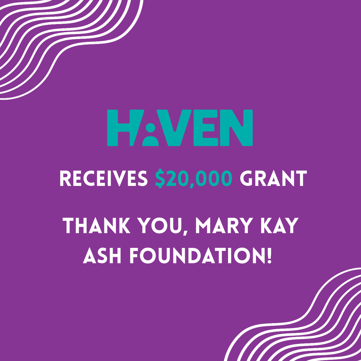 HAVEN Receives Generous Grant from the Mary Kay Ash Foundation